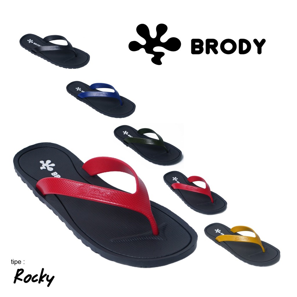 Brody ROCKY Sandal jepit pria wanita sendal jepit murah sandal karet sandal gunung sandal santai terbaru