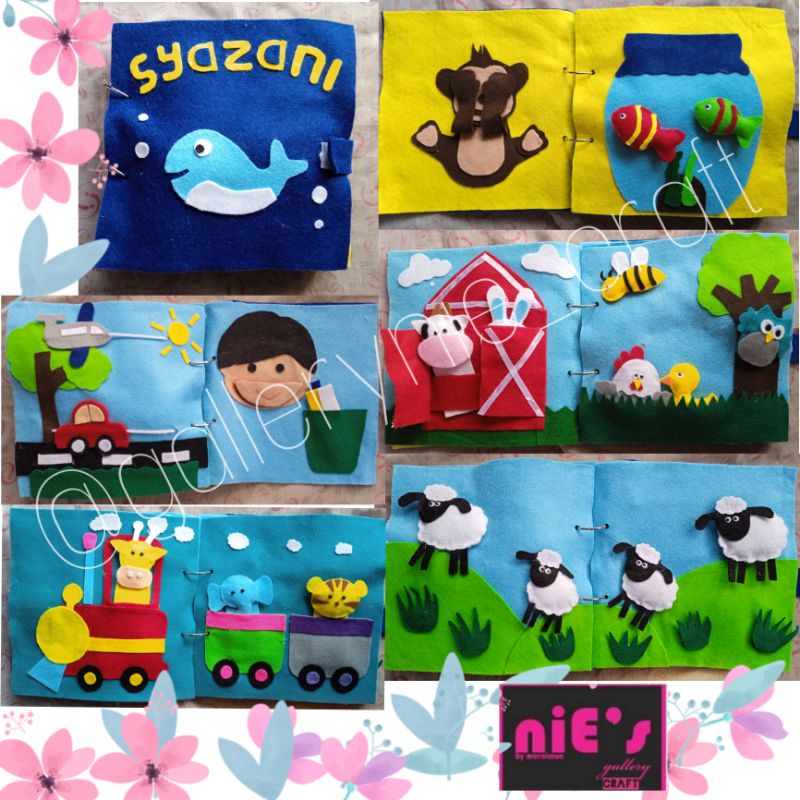 busybook / my first book / buku flanel / animal book / buku kain