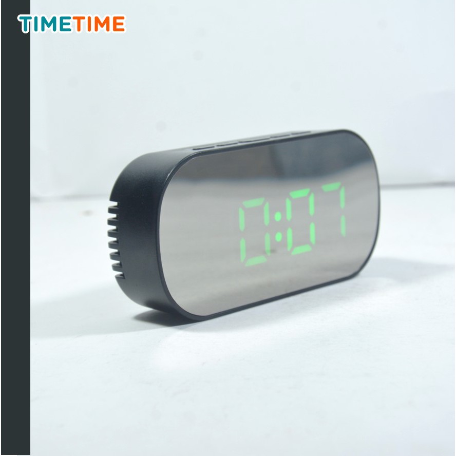 Jam Meja Smart Alarm Digital LED Desk Clock Free Baterai