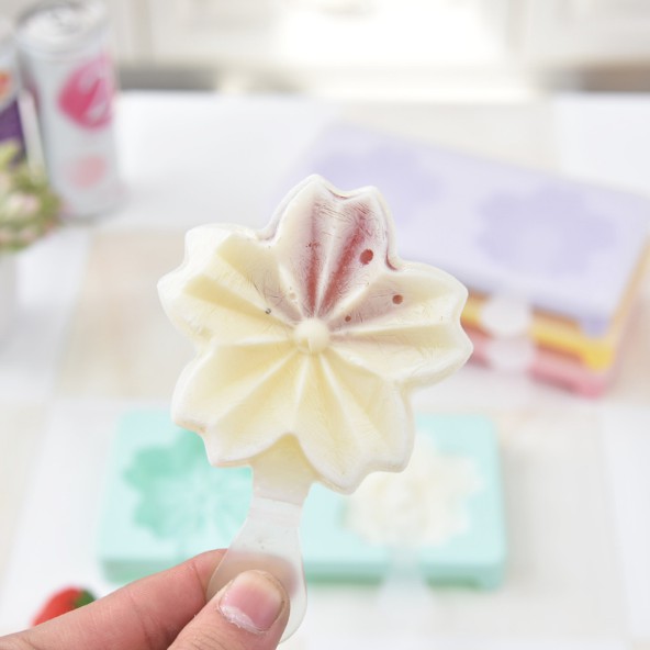 Ice Cream Mold Silicone Stick Cetakan Ice Cream Lolipop FLOWER 617-73