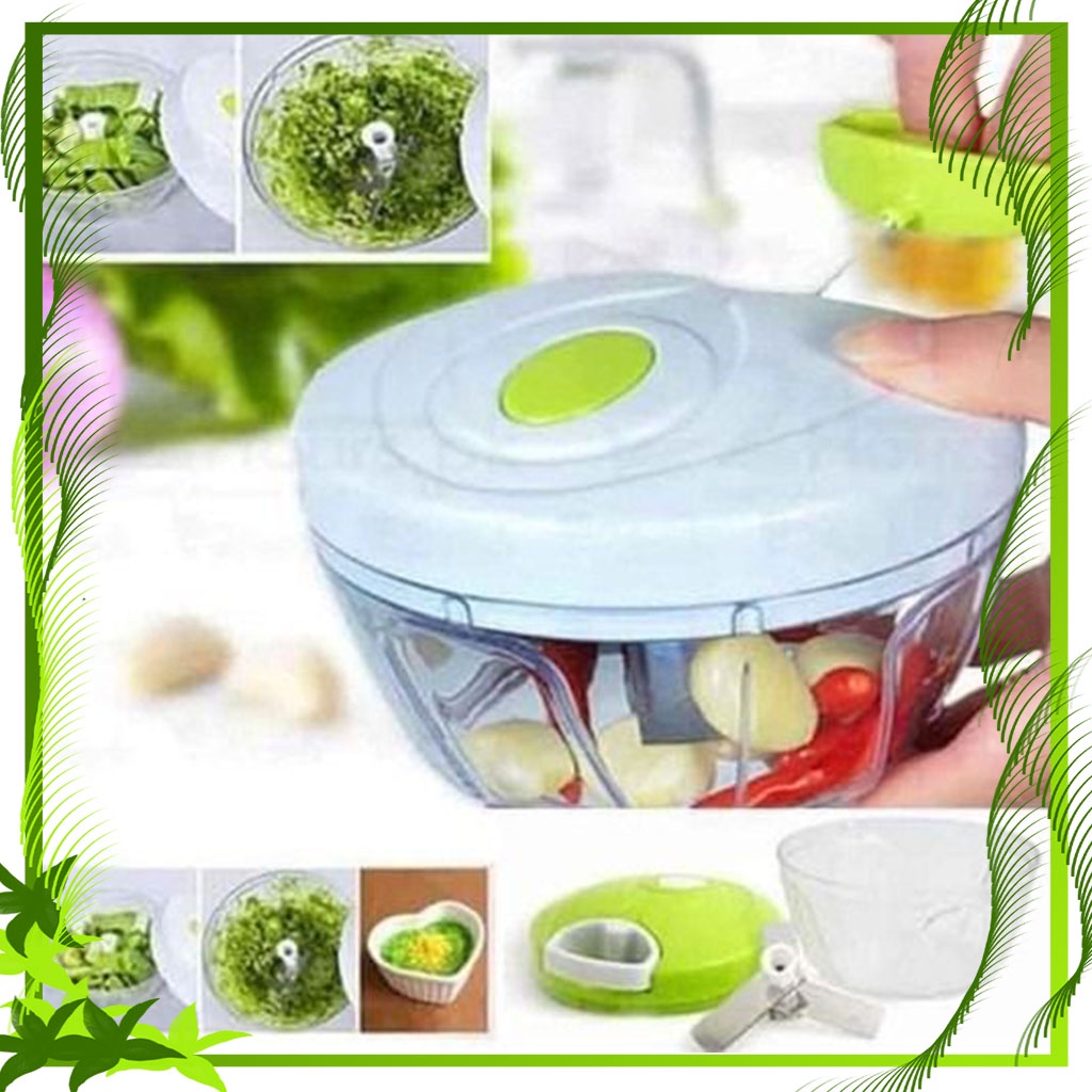 Blender Tarik Manual Speedy Chopper / Blender Tangan Manual / Alat Pemotong Bawang Sayur Chopper Blades Kitchen / Pemotong Sayuran Buah Dan Bumbu Serbaguna / Alat Pencacah Bumbu Dapur