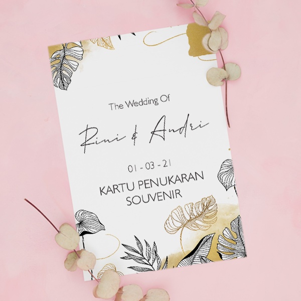 Kartu / Voucher Souvenir | Kartu Pengambilan Makanan | Kartu Ucapan Terimakasih Pernikahan | Wedding