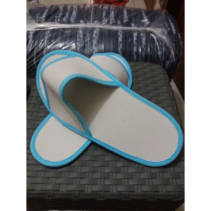 slippers #sandal lantai #sandal hotel#sovenir. sepon 4mili biru muda