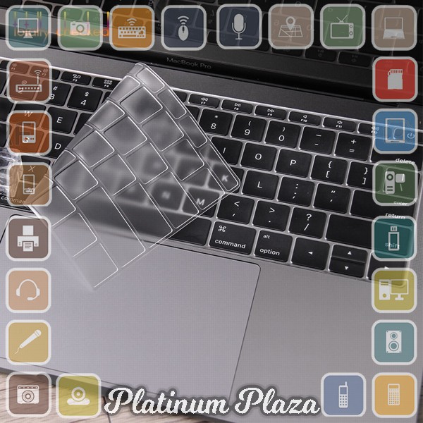 TPU Keyboard Cover for Macbook Air Pro Retina 13 15 17 - 4H8YF - Transparent`2PFWQ9-