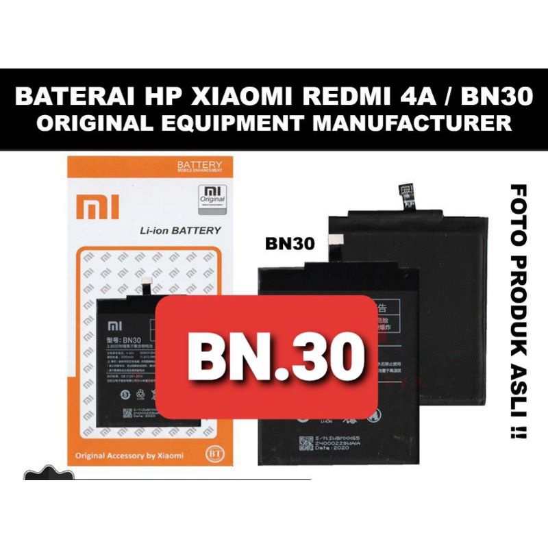 BATERAI BATTERY XIAOMI REDMI BN 30 REDMI 4A