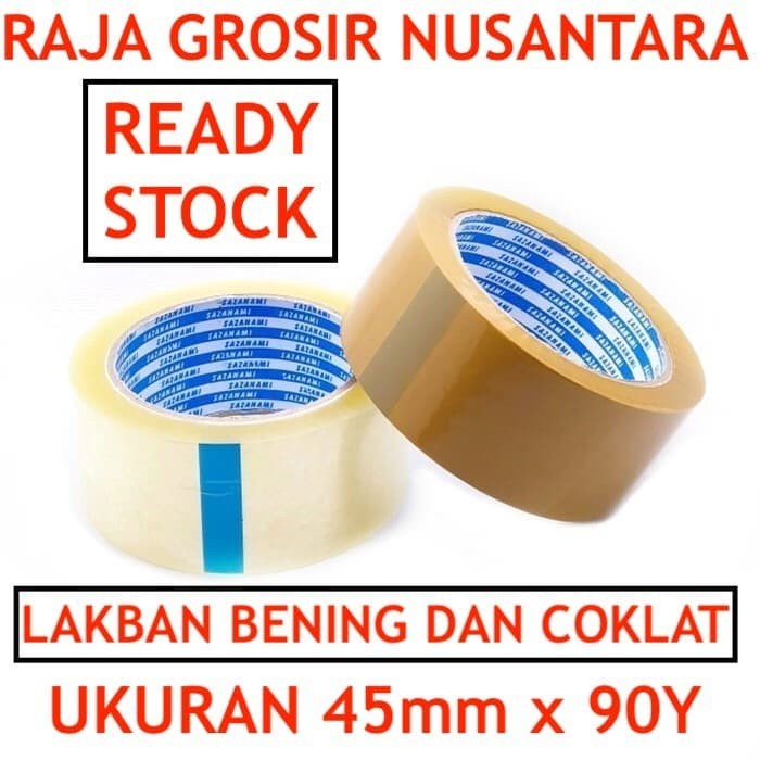 

PEREKAT-PENGIKAT- LAKBAN 45MM X 90Y 2INCH LAKBAN BENING SELOTIP LAKBAN COKLAT SLASIBAN - COKELAT