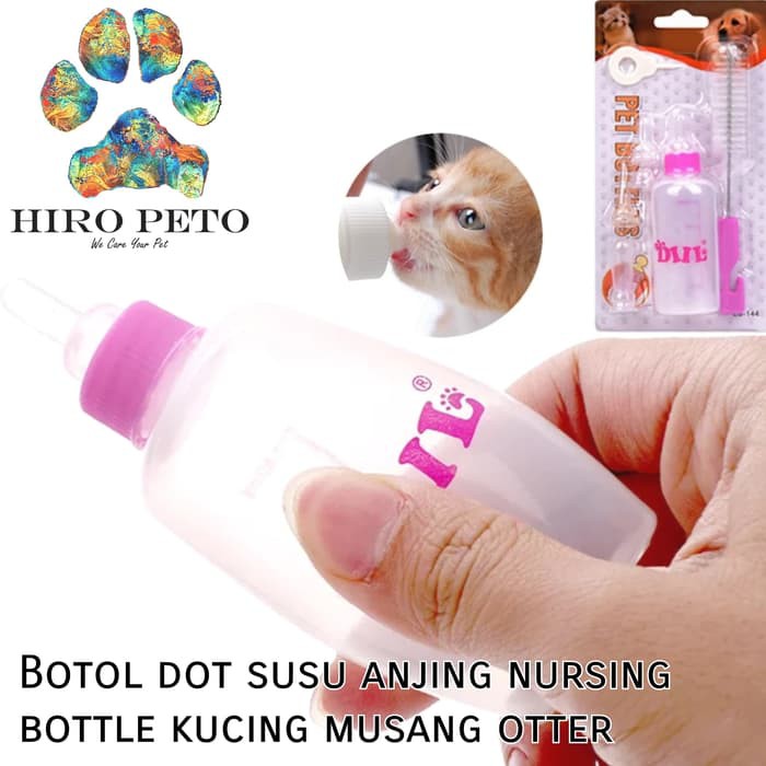 Botol dot susu anjing nursing bottle kucing musang otter hewan 60ml