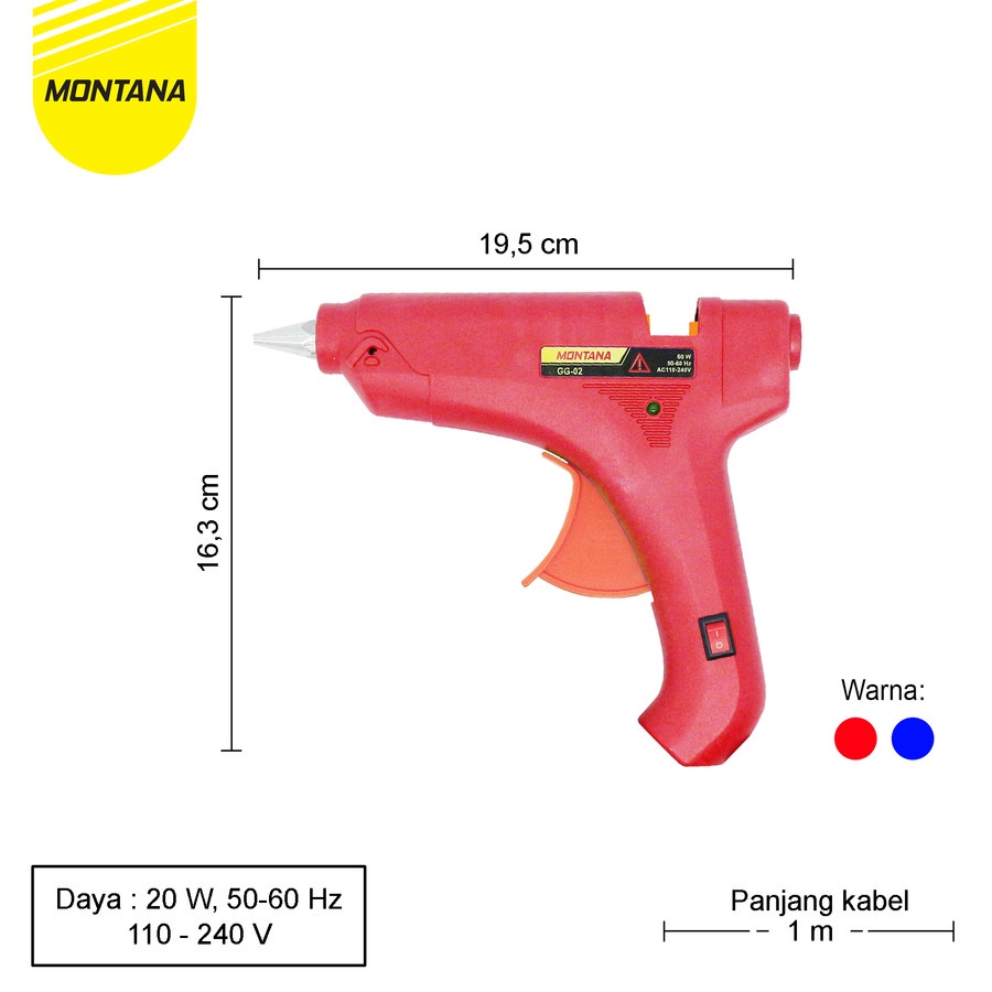 Glue Gun / Lem Tembak Montana GG-02 / 60 Watt