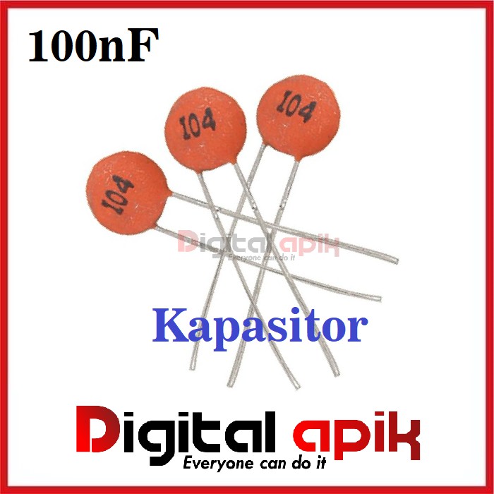 Kapasitor 100nf 100 nano Farad Keramik Capasitor Ceramik 104 nf