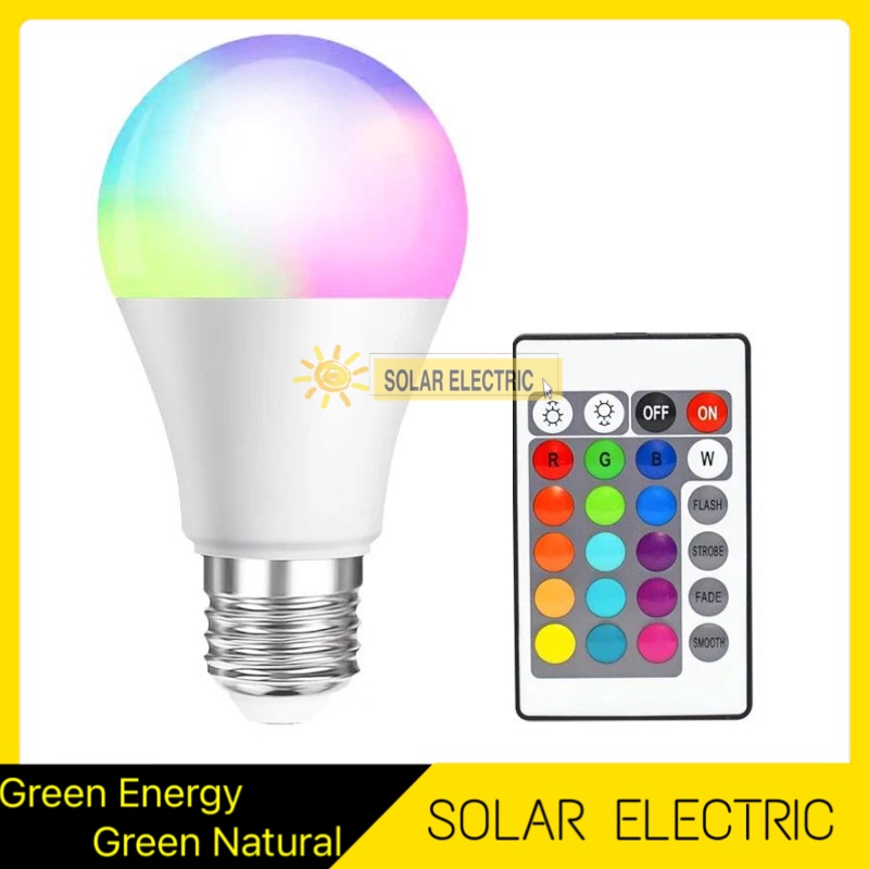 Lampu Bohlam LED RGB BULB Warna Warni + Remote Control Dimmable Indoor/Outdoor