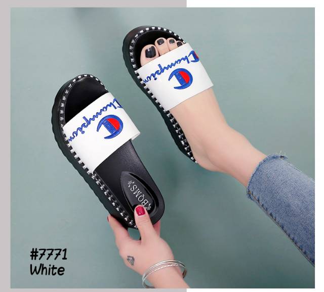 Wedges wanita impor slip on champion Korea#7771