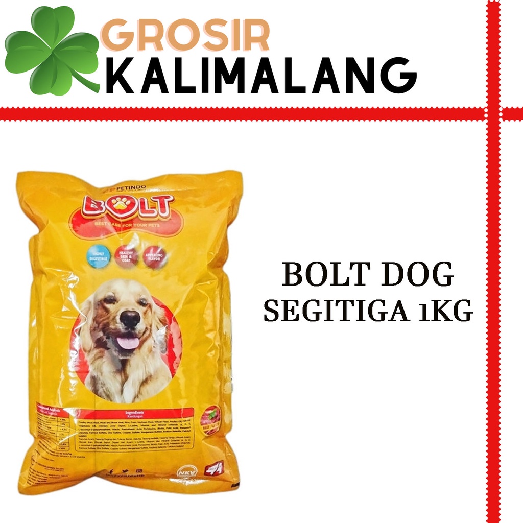 Bolt Dog Segitiga 1kg (Grab/Gosend)