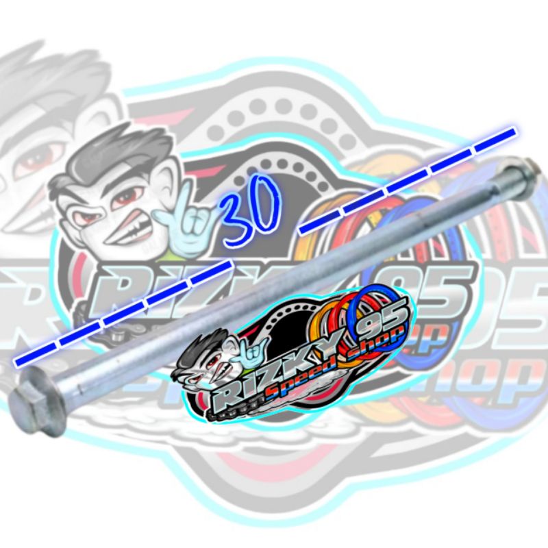 As roda belakang panjang 30cm as roda belakang custom universal honda yamaha bebek sport ukuran baut