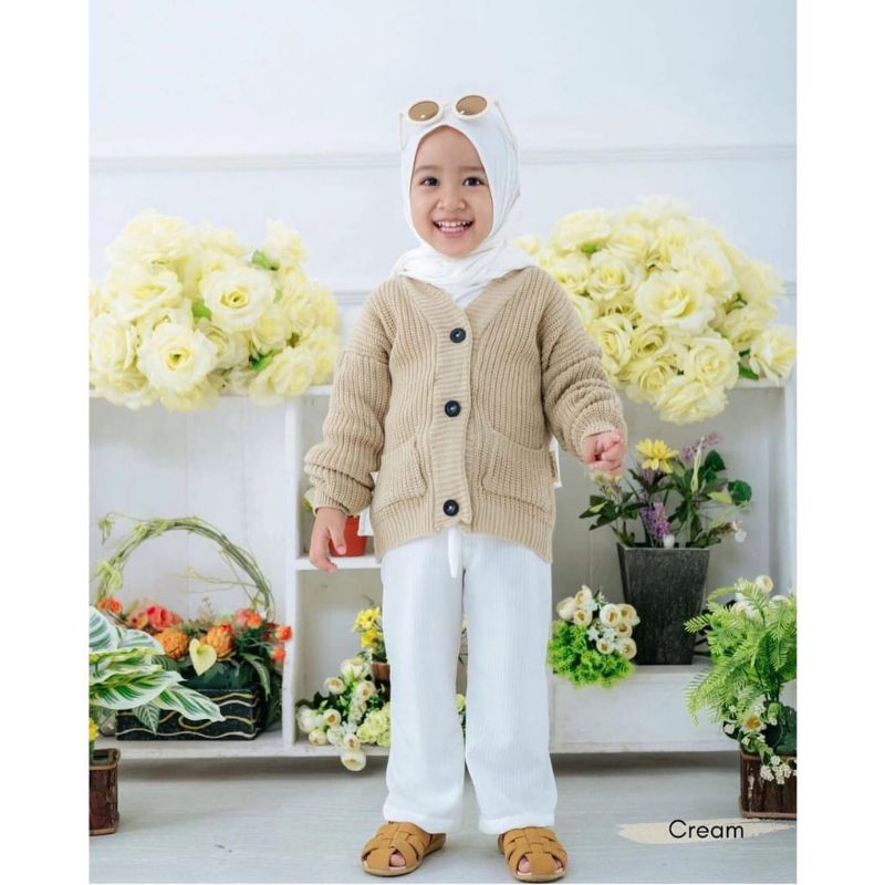 Sweater rajut cardigan anak perempuan