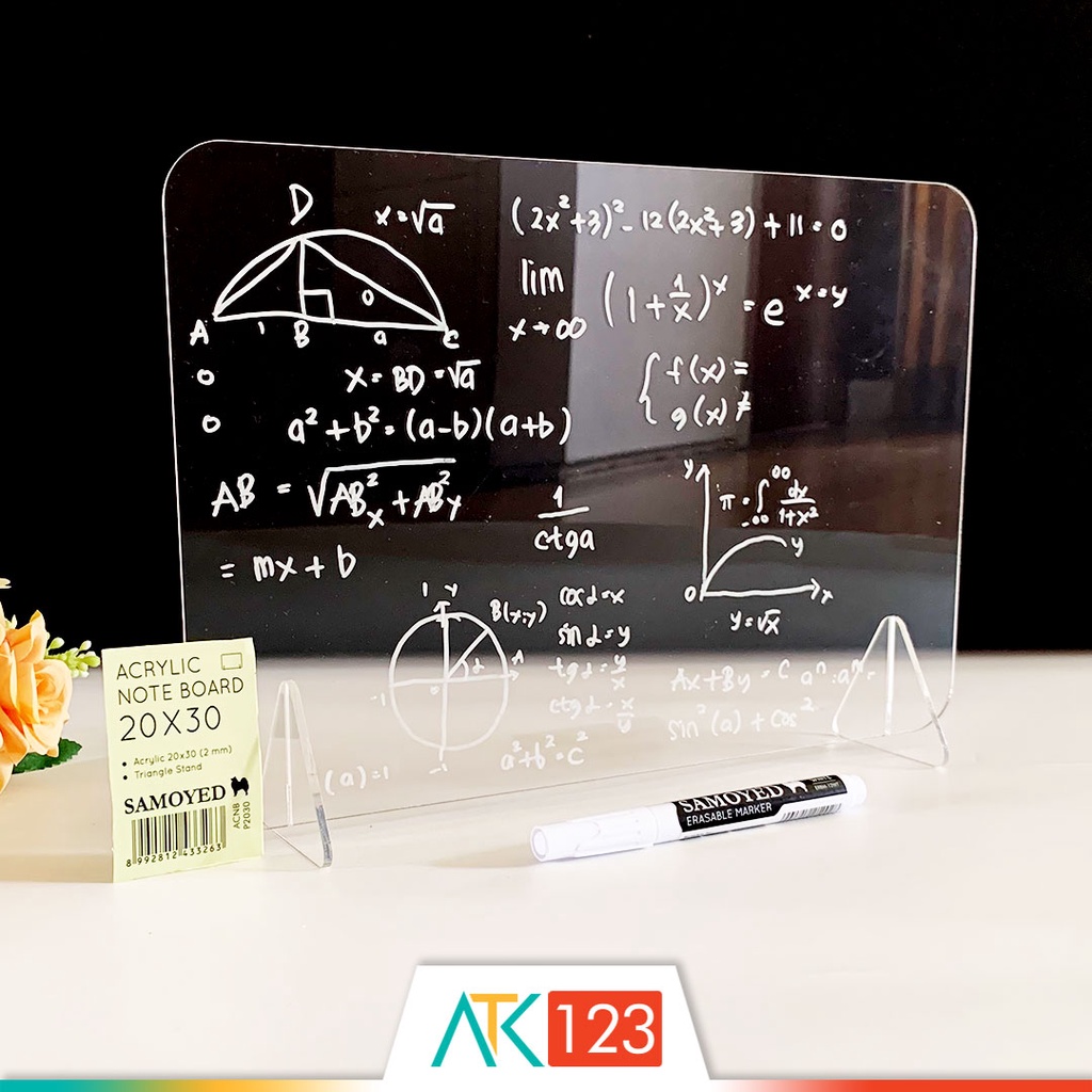 

Papan Tulis Akrilik / Acrylic Note / Planner / Schedule / Decoration Board 20 x 30 cm Samoyed P2030