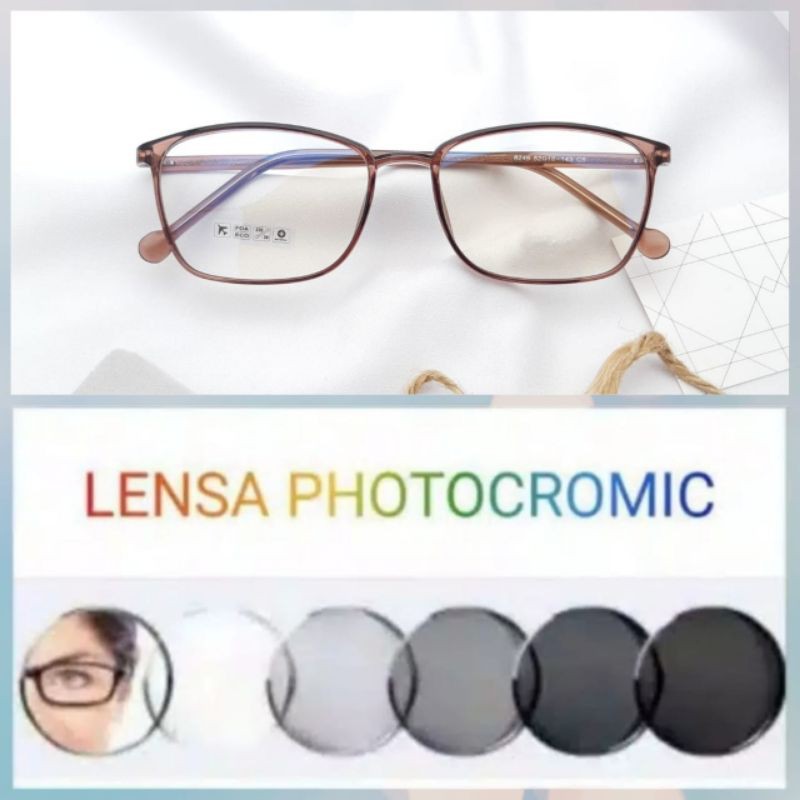 gratis lensa minus atau plus.. frame kacamata 8249