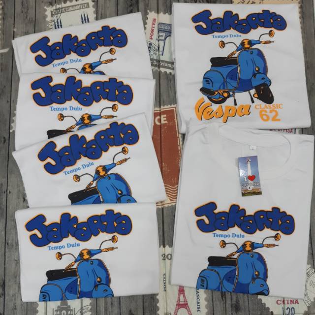 KAOS OBLONG JAKARTA (VESPA) PUTIH