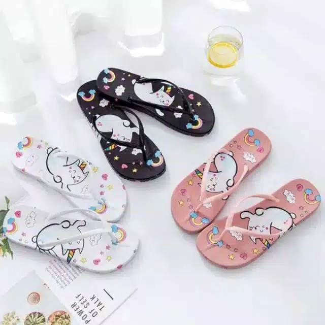 Sandal Jepit Wanita SNIFER CAT Sendal Motif Kucing