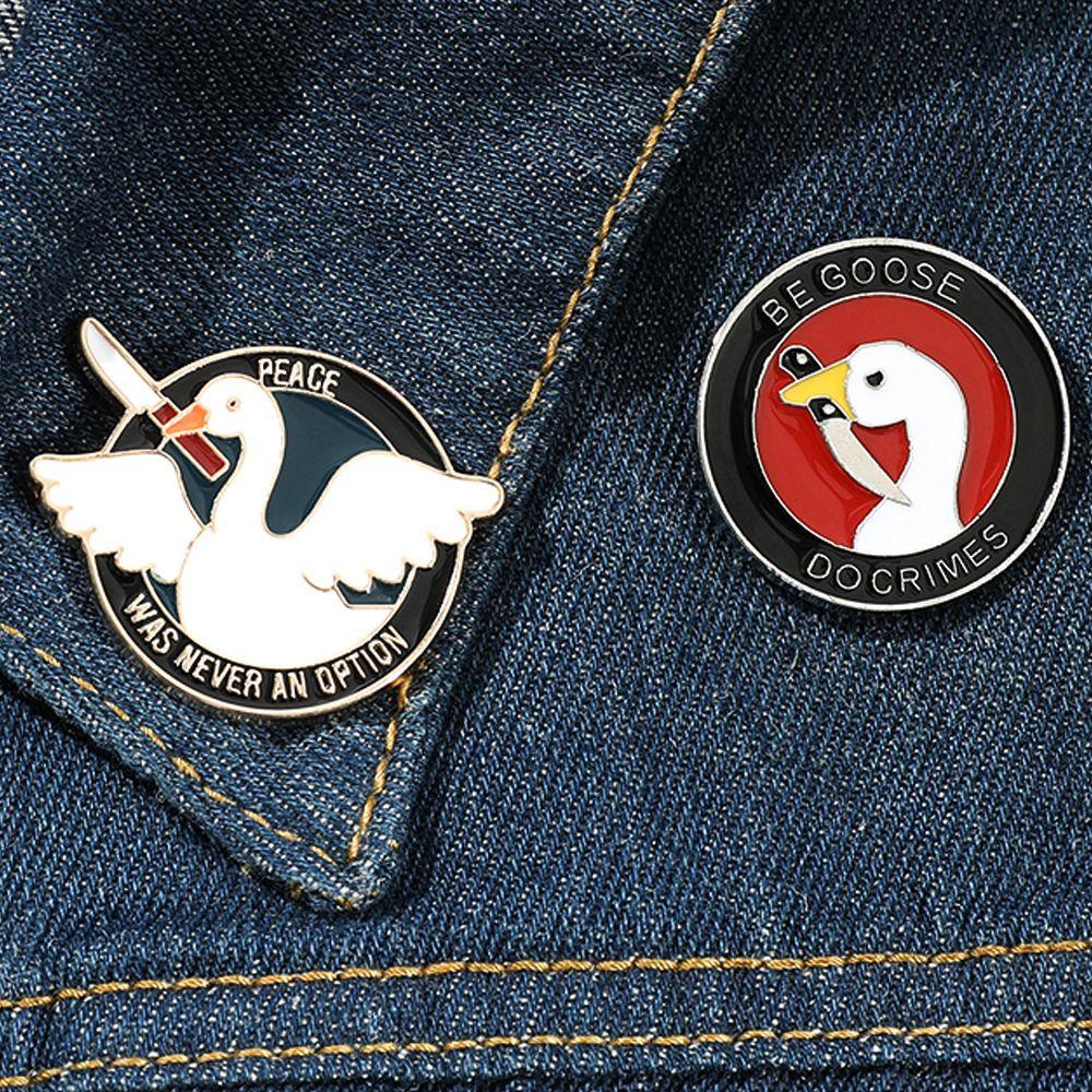 R-flower Be Goose Do Crimes Bros Baru Angsa Doing Crime Lapel Pin Bros Hewan