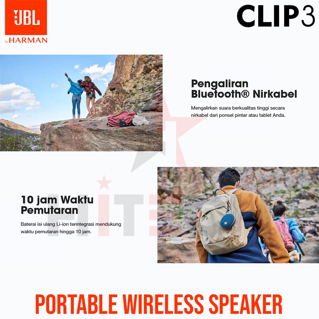 Speaker Portable JBL CLIP3 Wireless Bluetooth JBL Clip3 IPX7