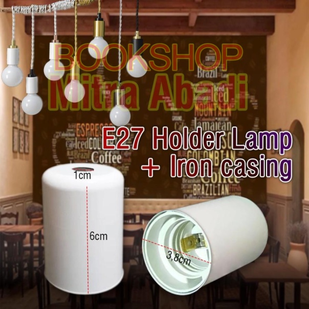 Holder Kap Lampu Plastik E27 Kabel / Tali Tambang DIY