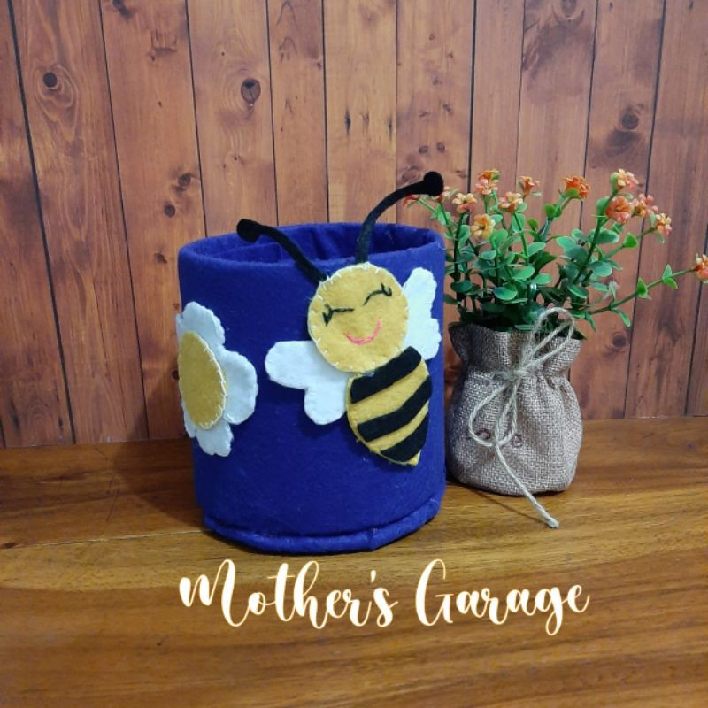 

Tempat pensil flanel lucu prakarya sekolah DIY Lebah Bee