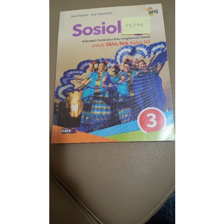 Buku Sosiologi Kelas 12 XII SMA 3 ESIS, Kun Maryati, Juju Suryawati, Kurikulum 2013, JURUSAN IPS