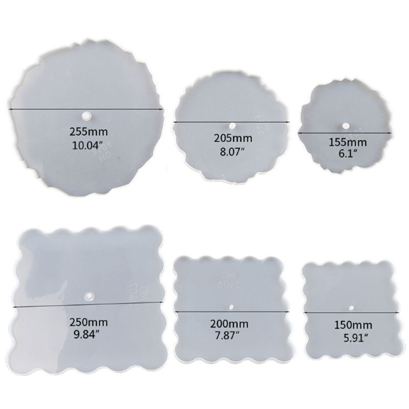 SIY  Irregular Big Plate Resin Mold Oversized Fruit Disc Tray Resin Mold Transparent Flexible Silicone Molds Art Crafts Tools