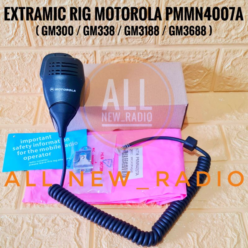 EXTRA MIC RADIO RIG MOTOROLA GM338 GM 338 GM 3188 GM 300 GM 3688 PMMN4007A / EXTRAMIC RIG MOTOROLA G