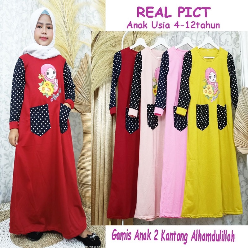 Gamis Anak Bahan Voxy melar