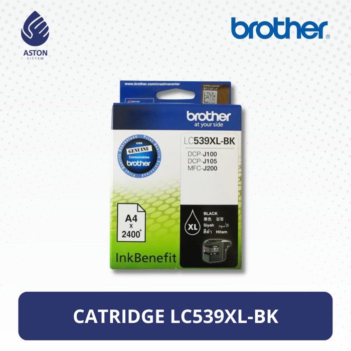 Jual Cartridge Printer Brother Lc539xl Bk 100 Original Shopee Indonesia 5105