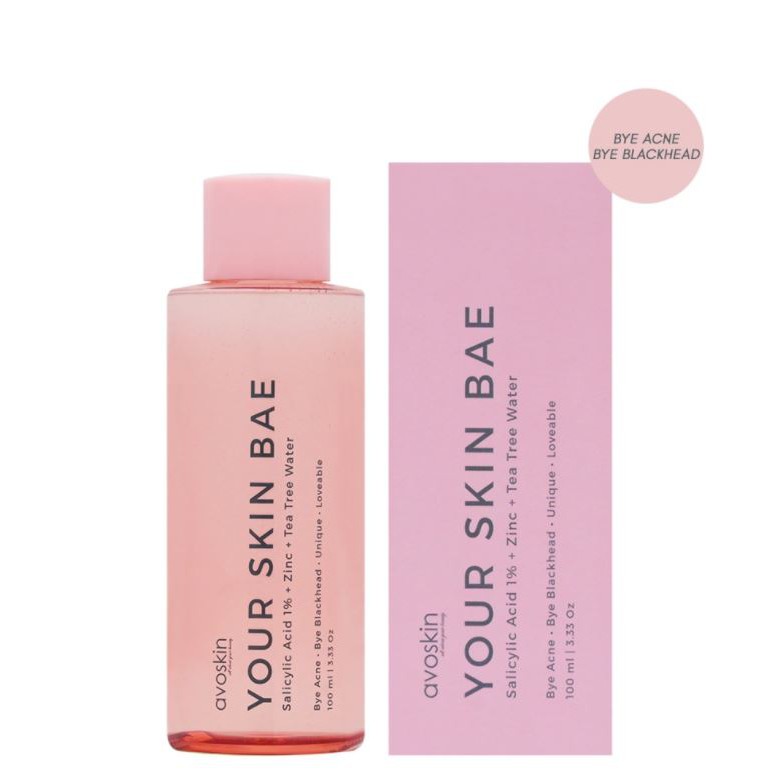 Avoskin Yor Skin Bae Toner Salicylic Acid 1% + Zinc + Tea Tree Water (Anti Acne & Exfoliating)