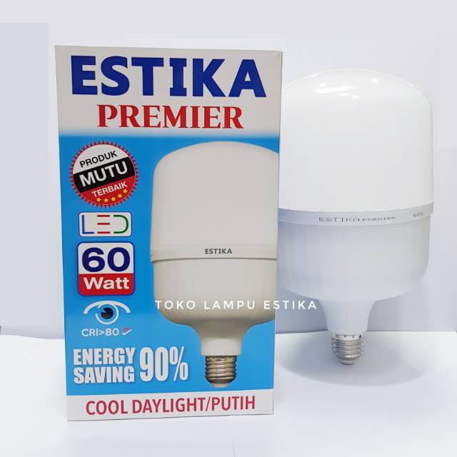 Lampu Rumahan ESTIKA LED 60 w/BOHLAM LUMAH/LAMPU LED BOHLAM 60 WATT JUMBO