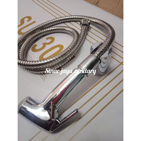 Jet shower set chrome stainless / Jet shower toilet murah