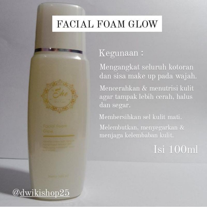 Facial Foam Glow Ms She skincare