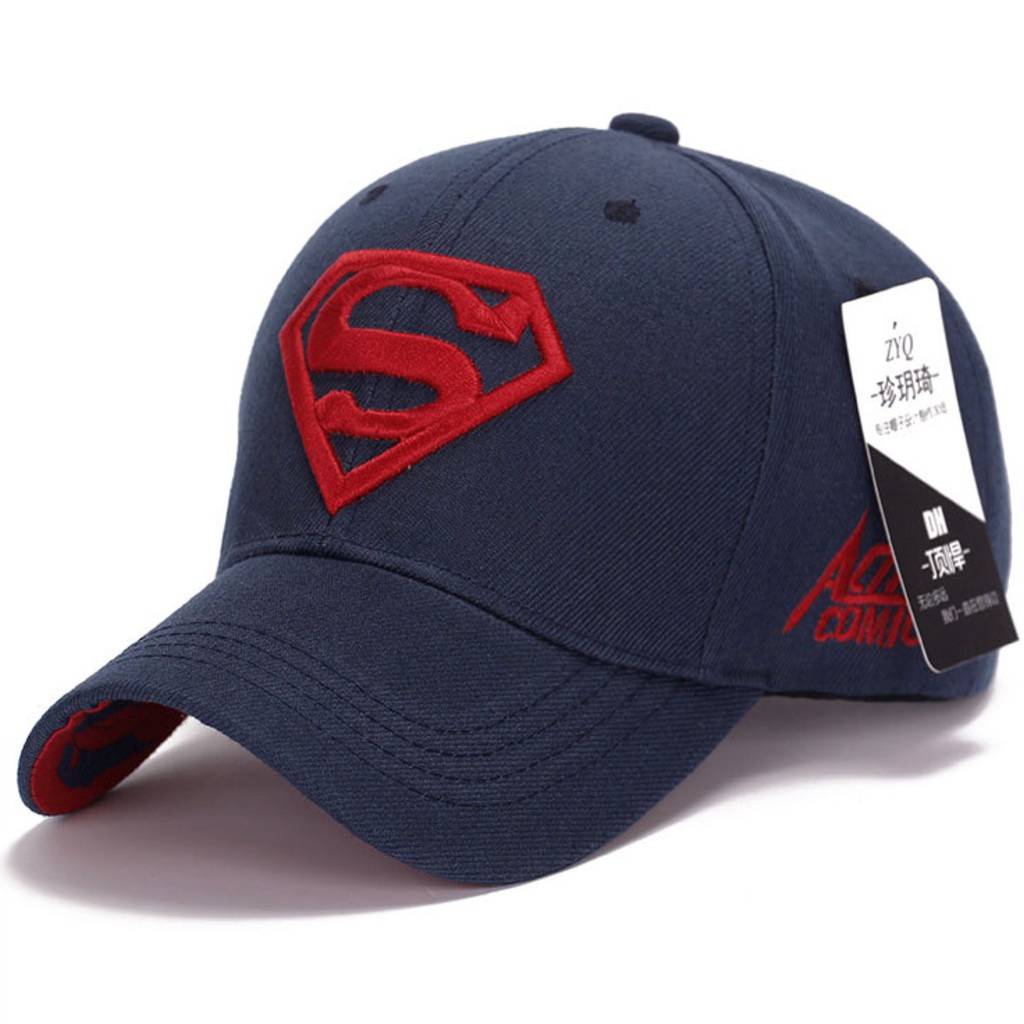 Topi Baseball Adjustable Motif Superman Untuk Pria Dan Wanita