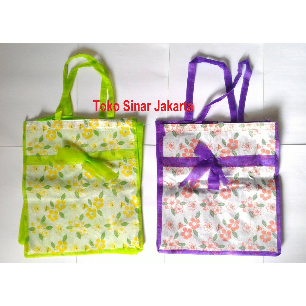 Tas Besek / Pita Tipis / Goodie Bag / Spunbond 22 x 22