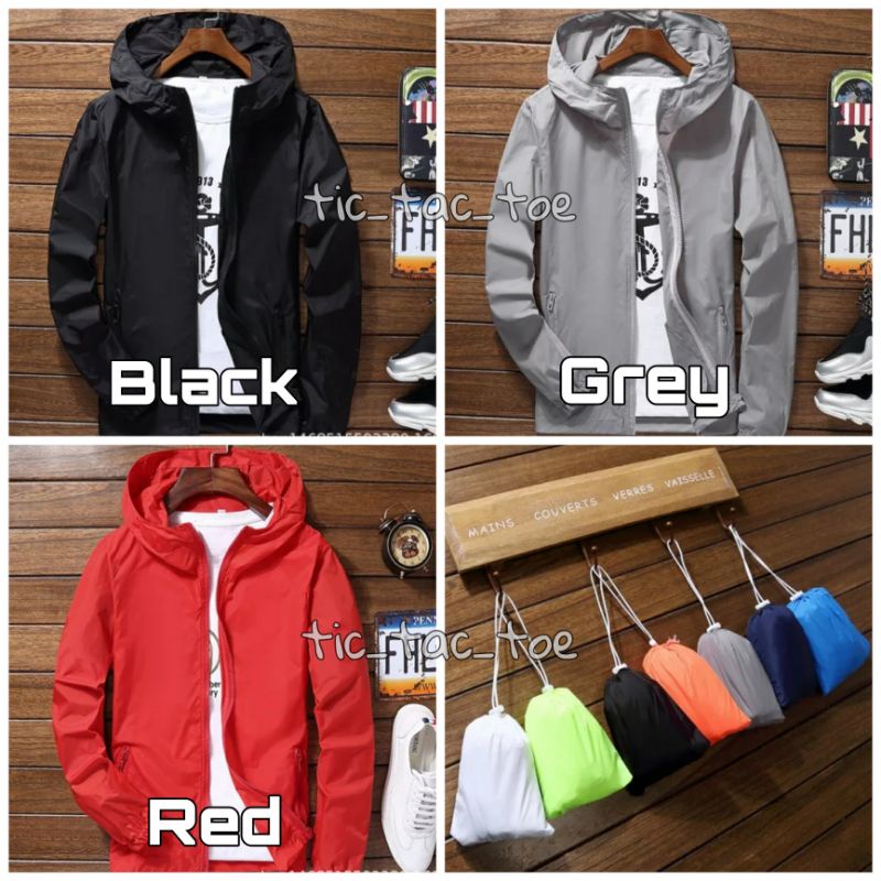 Jaket JUMBO Big Size 5XL 6XL 7XL Windbreaker Sport Jacket Olahraga Sepeda Lari Pria Wanita Man Woman-1