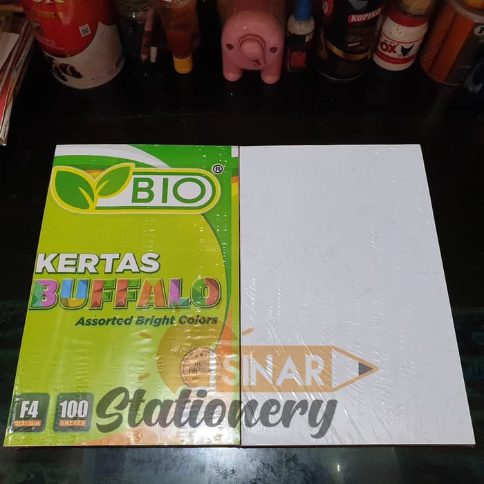 

Promo Cover/kertas bufallo bio putih 1pak isi 100pc Diskon