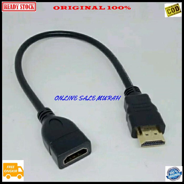 G294 Kabel Hdmi Sambungan 30 cm cabang penambah cable Male Female penyambung original komputer laptop computer extension konektor splitter audio sambungan cewe Jek jack converter gambar anycast dongle dvd original elektronik tv  BISA SEGALA ELEKTRONIK  20