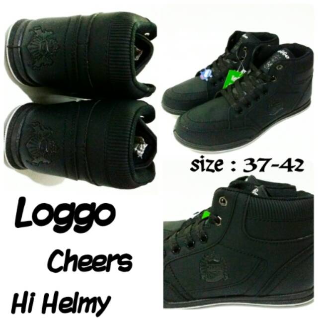 Sepatu sekolah dewasa cowol cewek loggo cheers hi helmy terbaru dan termurah