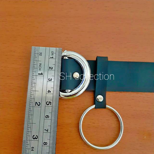 ikat pinggang ring bulat double ring belt korea