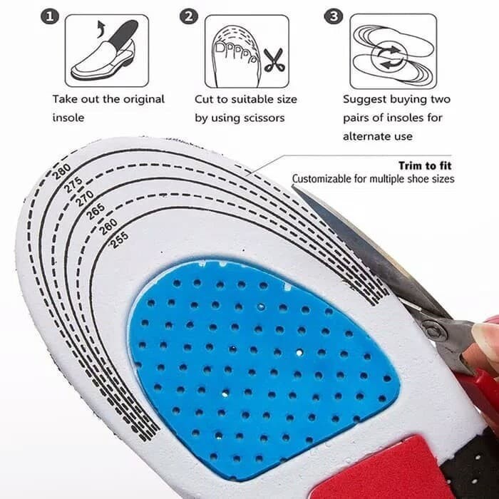 Sol Sepatu Silikon Insole Dalam Alas Kaki / Shock Absorb Gel Shoes Pad