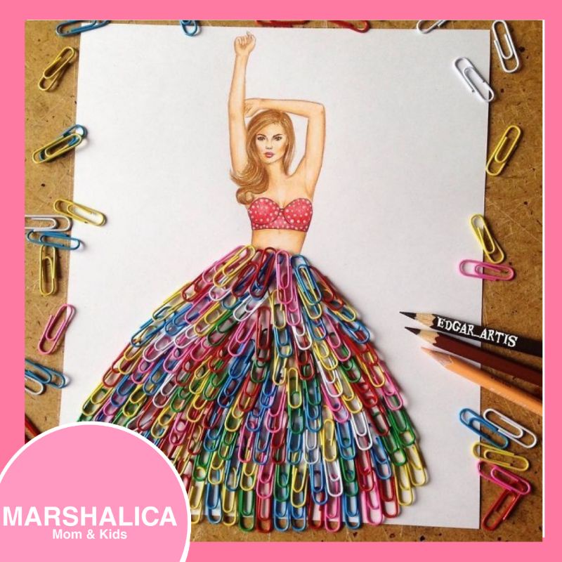 

Paper clip warna prakarya anak paud montessori