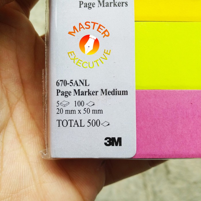 [Set] 3M Post-it Page Marker Medium 670-5ANL U.S.A 20 x 50 mm - Penanda Buku