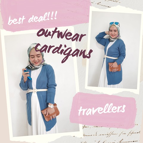 Outerwear Long Blazer Cardigans Blazer Cardigan Rajut by Travellers
