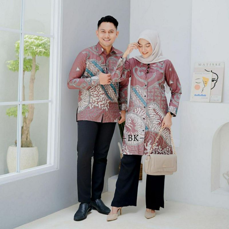 ATASAN BATIK COUPLE MODERN GIANDRA CHINESE LOOKS ||ATASAN KERJA||M-L-XL-XXL-3L