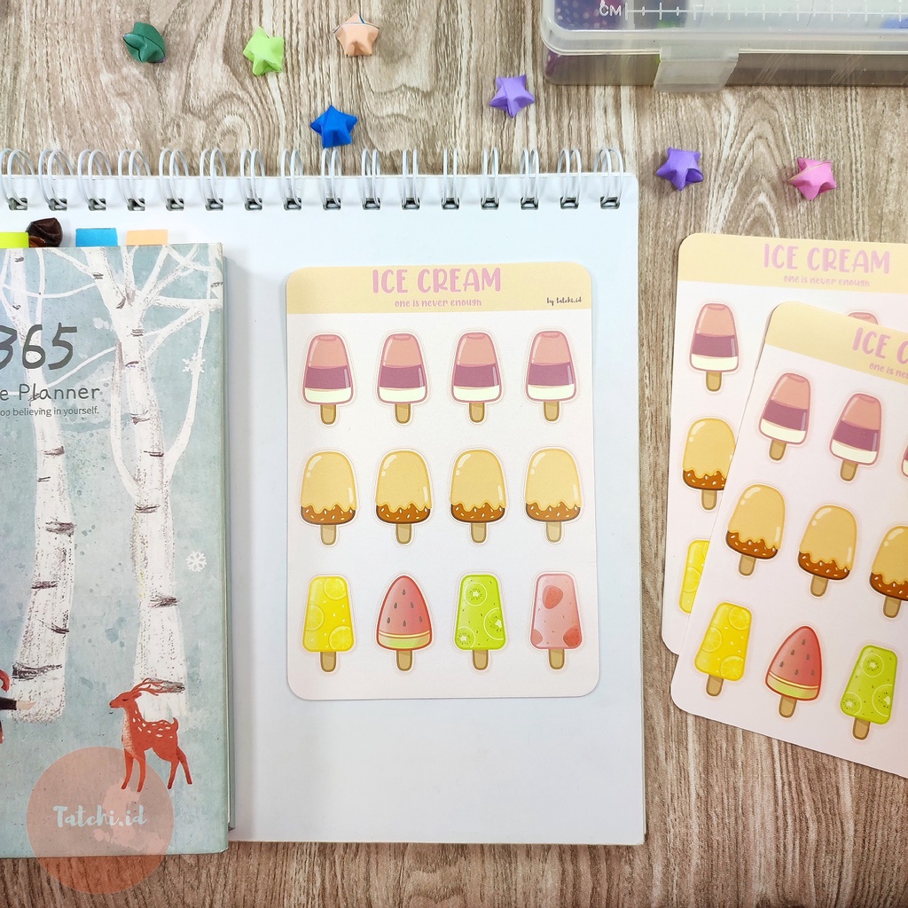 

[TATCHI.ID] Ice Cream Sticker Sheet/ Stiker Seri Es Krim