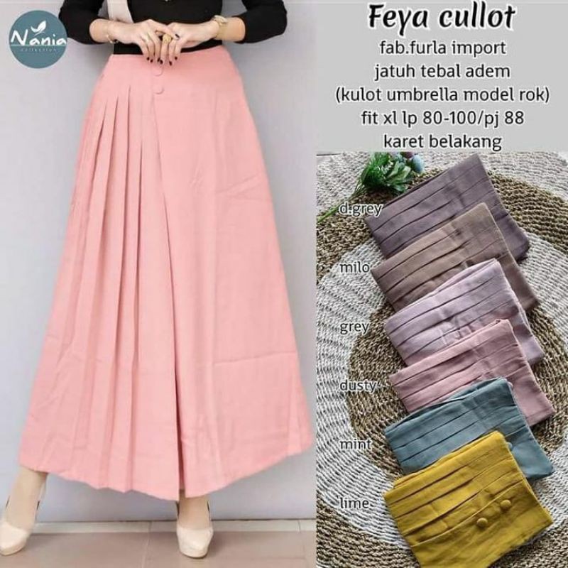 READY BEST SELLER KULOT ZARA IMPORT PLISKET