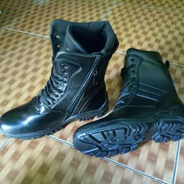 Sepatu pdl tali resteng hitam tni al ad